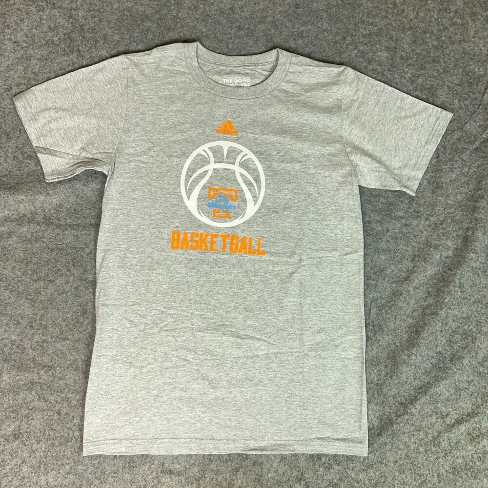 Tennessee Volunteers Mens Shirt Small Adidas Gray Short‎ Sleeve Tee Basketball